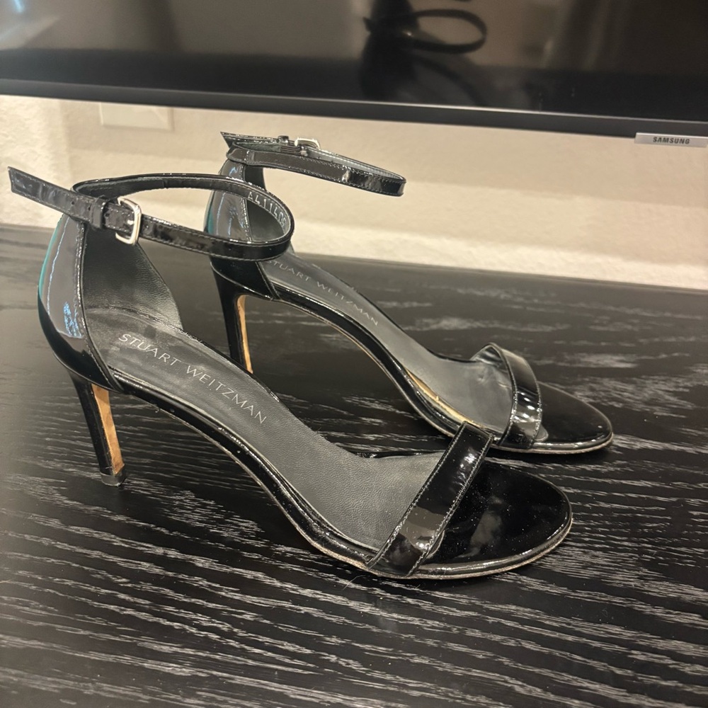 Stuart Weitzman Patent Leather Black Heels